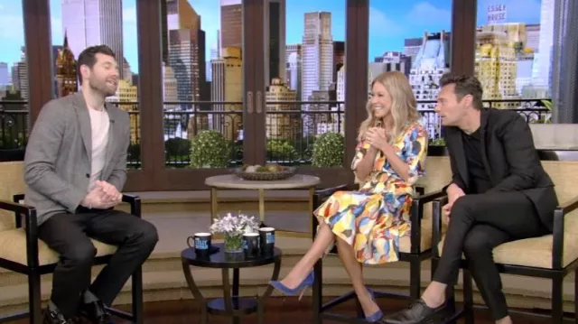 Gianvito Rossi Suede Pumps worn by Kelly Ripa as seen in LIVE with Kelly and Ryan on September 20,2022