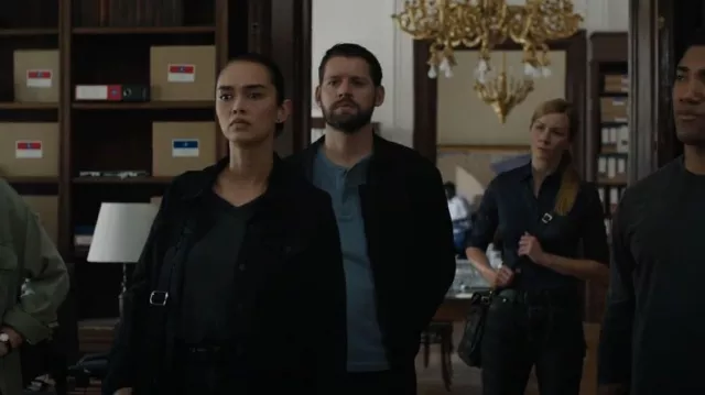 STS Blue Melanie Boyfriend Denim Jacket worn by Cameron Vo(Vinessa Vidotto) as seen in FBI: International (S02E01)