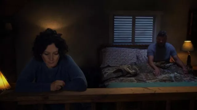Tommy Bahama Thermal Gray Sweatshirt worn by Darlene Conner (Sara Gilbert) as seen in The Conners (S05E01)