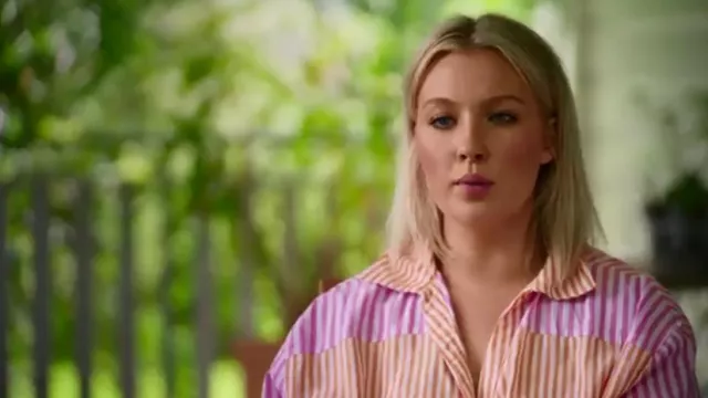 Chloe Cotton Stripe Shirt worn by Belinda as seen in The Farmer Wants a Wife (S12E06)