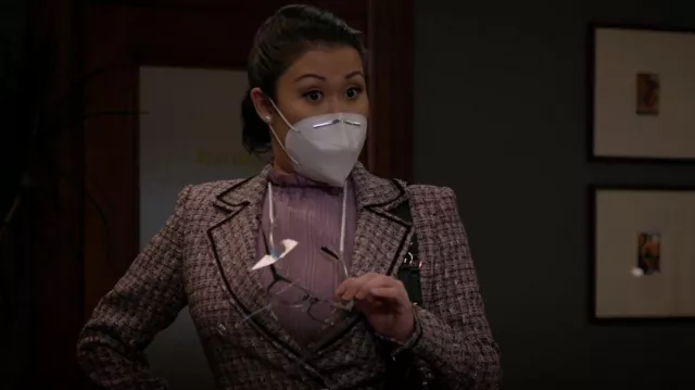 Veronica Beard Theron Tweed Jacket worn by Sherri Kansky (Ruthie Ann Miles) as seen in All Rise (S02E01)