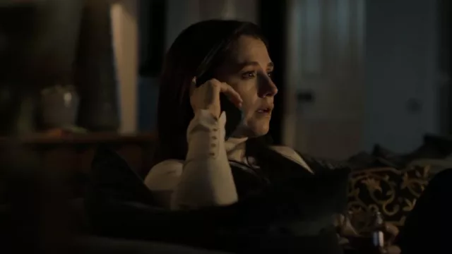 Zara Basic Knit Turtleneck worn by Khadija Khan (Indira Varma) as seen in The Capture (S02E03)
