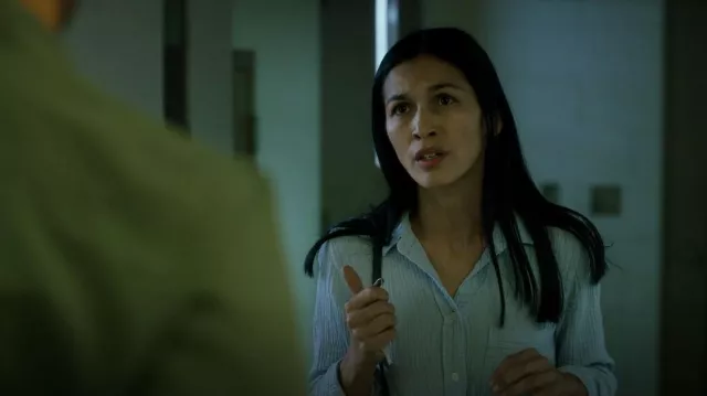 Rails Ellis Gauze Shirt worn by Thony (Elodie Yung) as seen in The Cleaning Lady (S02E02)