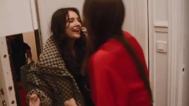 MISBHV Monogram Jacquard Puffer Jacket worn by Victoria Zito as seen in Real Girlfriends in Paris (S01E05)