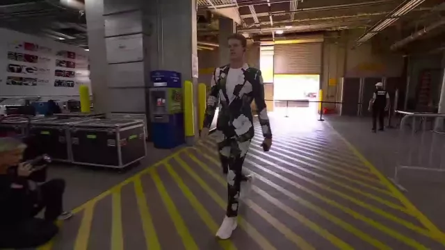 Dolce & Gabanna Floral Suit worn by Joe Burrow arriving to the Bengals VS Dolphin NFL Game on September 29, 2022