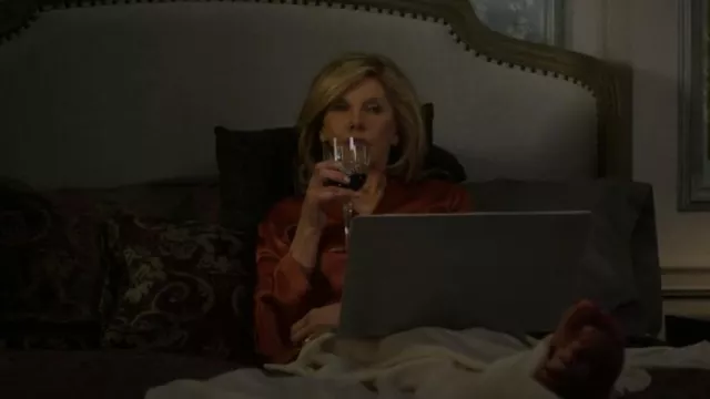 La Perla Silk Pajama Set worn by Diane Lockhart (Christine Baranski) as seen in The Good Fight (S06E04)
