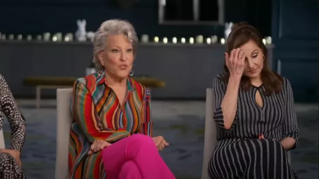 Stella McCartney Everyday Pleats Knit Dress worn by Kathy Najimy as seen in CBS Mornings on September 30,2022