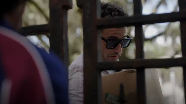 Celine Black Frame 41 Sun­glass­es worn by Bell Prescott (Luke Kirby) as seen in Panhandle (S01E01)