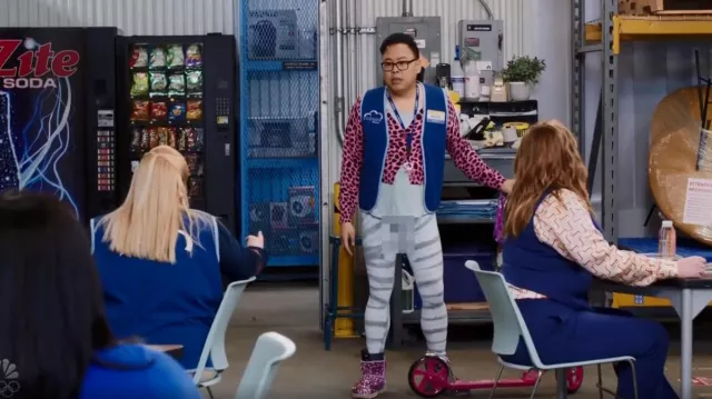 Ugg Pur­ple Clas­sic Mi­ni Stel­lar Se­quin Boots worn by Mateo (Nico Santos) as seen in Superstore (S06E08)