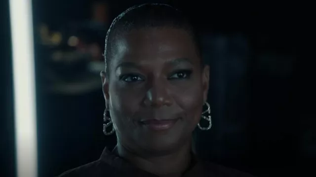 Valentino Vlogo Earirngs worn by Robyn McCall (Queen Latifah) as seen in The Equalizer (S03E01)