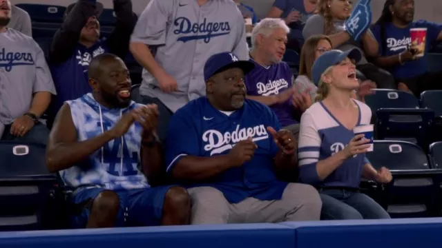 Los Angeles Dodgers Alternate 1 Replica Baseball Jersey worn by Calvin (Cedric the Entertainer) as seen in The Neighborhood (S05E03)