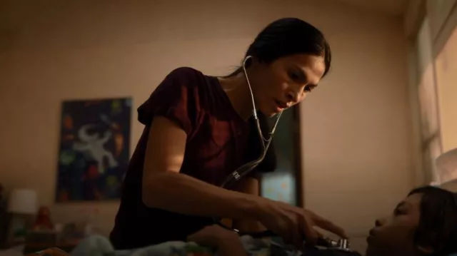 ATM Anthony Thomas Melillo Schoolboy T Shirt worn by Thony (Elodie Yung) as seen in The Cleaning Lady (S02E03)