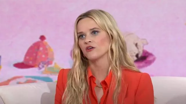 Alexander McQueen Classic Single-Breasted Suiting Blazer worn by Reese Witherspoon as seen in Today with Hoda & Jenna on October 4, 2022