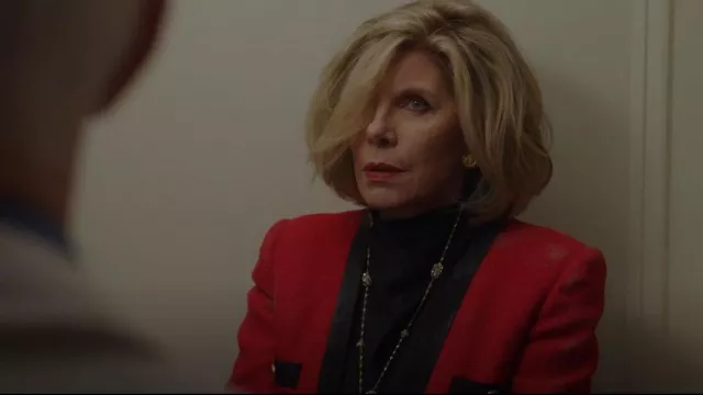 Saint Laurent Wool Blend Jacket worn by Diane Lockhart (Christine Baranski) as seen in The Good Fight (S06E04)