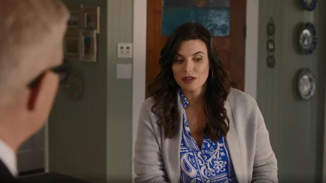 Mara Hoffman Adelle Printed Hemp Shirt worn by Abby O'Brien-Winters (Meghan Ory) as seen in Chesapeake Shores (S06E08)