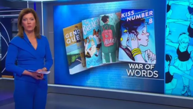 The Fold London Adelaide Trousers worn by Norah O'Donnell as seen in CBS Evening News on October 5, 2022