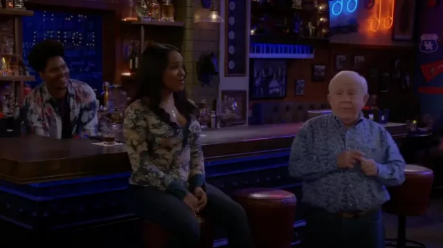 Pilcro Waffle Henley Top worn by Randi (Kyla Pratt) as seen in Call Me Kat (S03E02)
