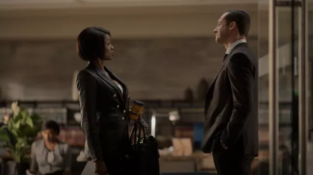 Valentino Rockstud Spike Medium Leather Bag worn by Jax Stewart (Emayatzy Corinealdi) as seen in Reasonable Doubt (S01E02)