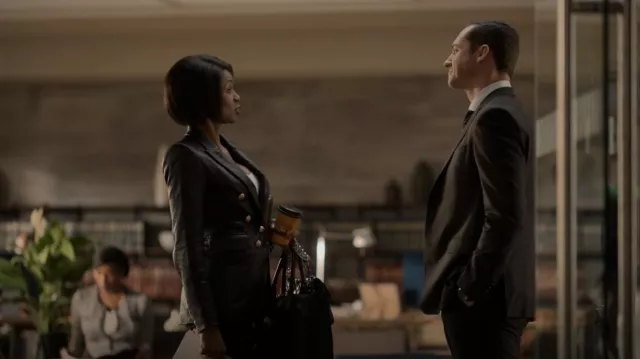 Veronica Beard Gaya Dickey Jacket worn by Jax Stewart (Emayatzy Corinealdi) as seen in Reasonable Doubt (S01E02)