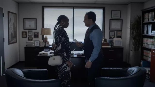 Esther Frankelle Dress worn by Fallon Stephens (Aries Sanders) as seen in Reasonable Doubt (S01E03)