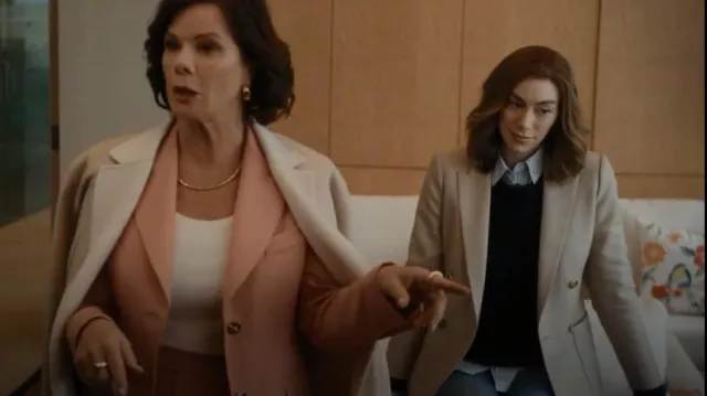 Reiss Larsson Double Breasted Twill Blazer worn by Allison (Madeline Wise) as seen in So Help Me Todd (S01E01)