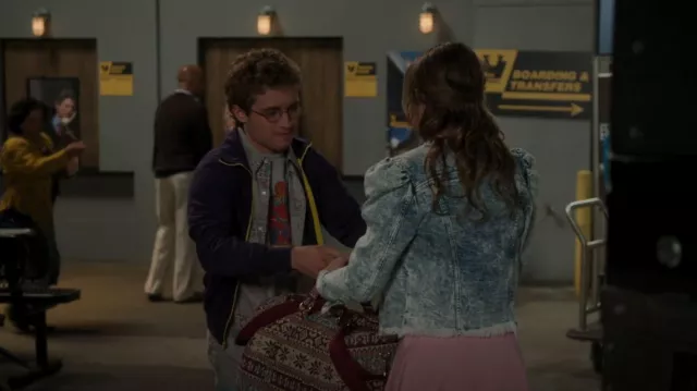 Retrofête Dean Jack­et worn by Brea Bee (Sadie Stanley) as seen in The Goldbergs (S10E03)