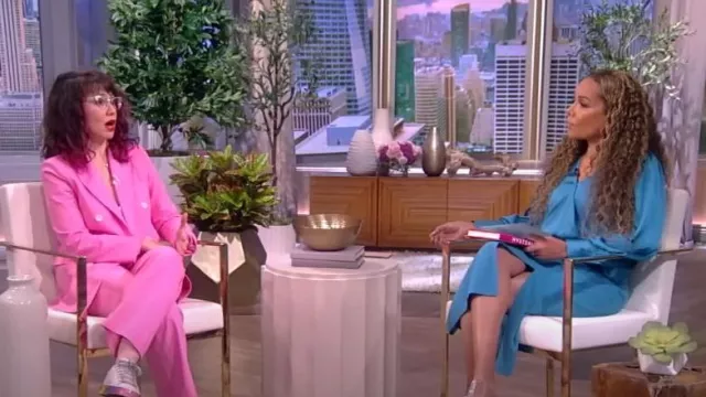 Sergio Hudson x Target Crossover Satin Bodysuit worn by Sunny Hostin as seen in The View on October 10, 2022