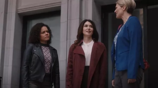 Allsaints Cargo Leather Jacket worn by Lucy Svensson (Genelle Williams) as seen in Family Law (S01E01)