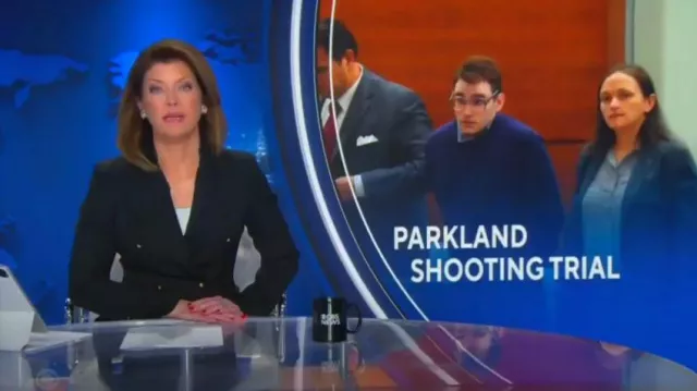 Dolce & Gabbana Double-Breasted Wool Blazer worn by Norah O'Donnell as seen in CBS Evening News on October 11, 2022