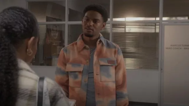 Scotch & Soda Printed OVershirt in Brown worn by Sylvester Powell as seen in All American: Homecoming (S01E02)