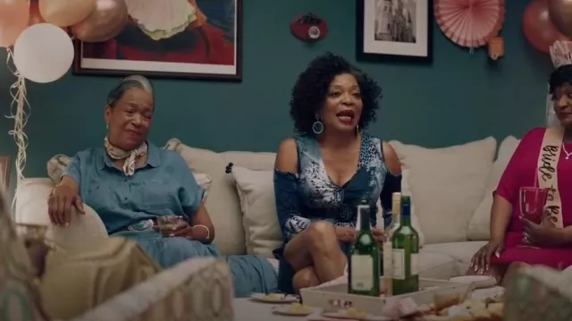 Venus Belted Cold Shoulder Top worn by Violet Bordelon (Tina Lifford) as seen in Queen Sugar (S07E06)