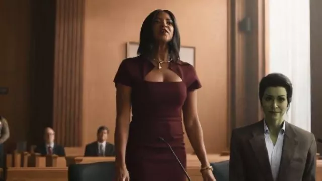 Roland Mouret Myrtha Dress worn by Mallory Book (Renée Elise Goldsberry) as seen in She-Hulk: Attorney at Law (S01E05)