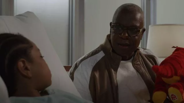 Giorgio Armani Quilted-sleeves Bomber Jacket worn by Ri'Chard Lane (Andre Braugher) as seen in The Good Fight (S06E06)