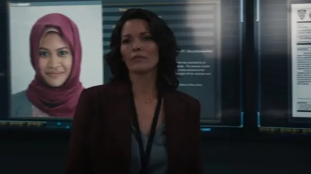 Joseph V-Neck Silk Camisole worn by Special Agent in Charge Isobel Castille (Alana de la Garza) as seen in FBI (S05E04)