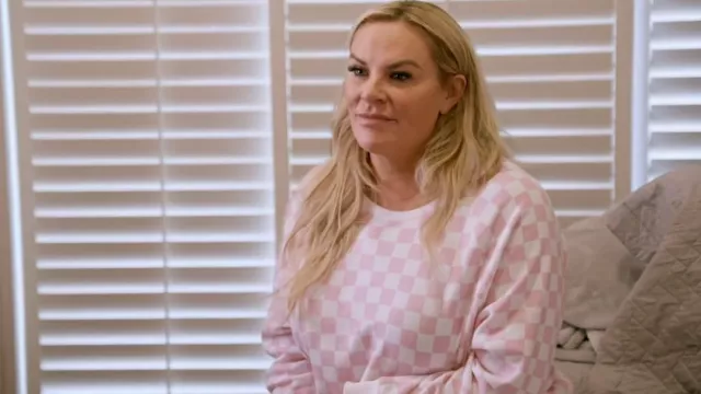 Grayson Threads Checkered Sweatshirt worn by Heather Gay as seen in The Real Housewives of Salt Lake City (S03E03)