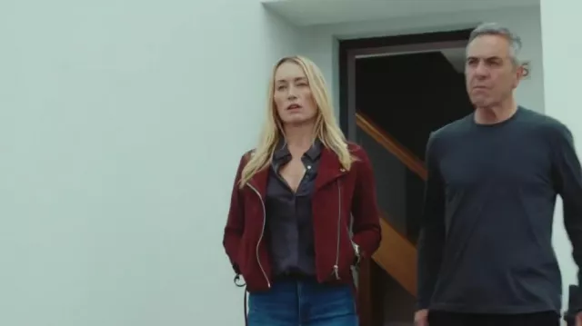 Allsaints Dal­by Jack­et worn by Olivia Foyle (Victoria Smurfit) as seen in Bloodlands (S02E04)