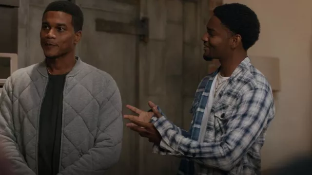 Greg Lauren Plaid Check Print Jacket worn by JR (Sylvester Powell) as seen in All American: Homecoming (S02E02)