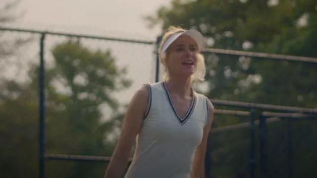 Tory Sport Performance V-Neck Tennis Dress worn by Nora Brannock (Naomi Watts) as seen in The Watcher (S01E03)