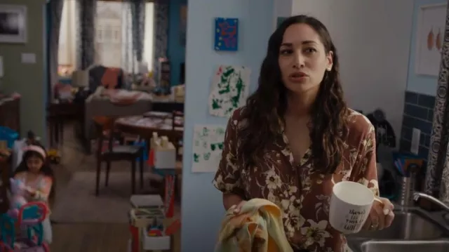 BP. Retro Print Button-Up Shirt worn by Astrid (Meaghan Rath) as seen in Children Ruin Everything (S02E05)