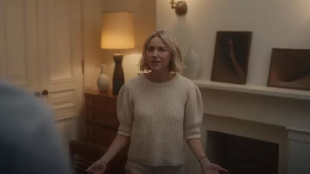 Moncler Puff Sleeve Sweater worn by Nora Brannock (Naomi Watts) as seen in The Watcher (S01E07)