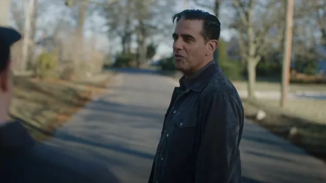 Reiss Jagger Suede Jacket worn by Dean Brannock (Bobby Cannavale) as seen in The Watcher (S01E07)