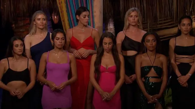 Bond-Eye Purple Drew Mini Dress worn by Brittany Galvin as seen in Bachelor in Paradise (S08E06)
