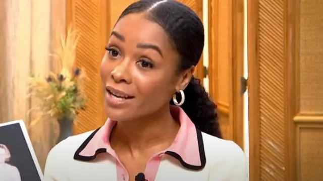 Alice + Olivia Pia Pull en laine côtelée porté par Zuri Hall vu dans Access Hollywood le 19 octobre 2022
