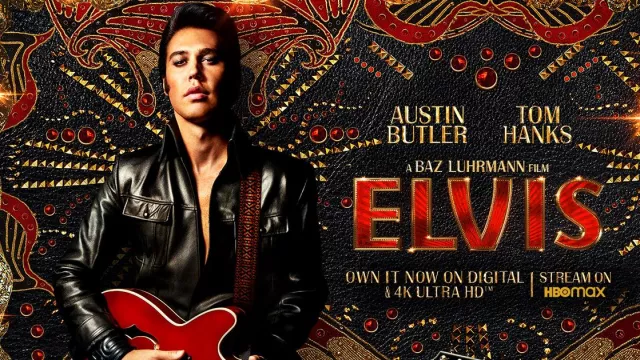 Black Leather Jacket worn by Austin But­ler (Elvis Presley) in Elvis movie outfits