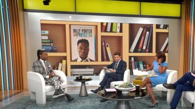 Thom Brown Classic Rise Backstrap Falda plisada usada por Billy Porter vista en CBS Mornings el 24 de octubre de 2022