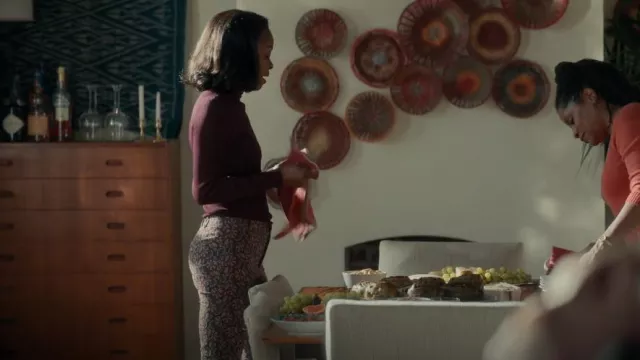 Anthropologie Essential Slim Trousers worn by Zora Wheeler (Danielle Deadwyler) as seen in From Scratch (S01E05)