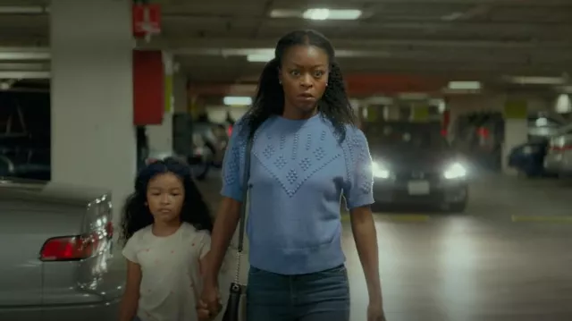 French Connection Karla Sweater worn by Zora Wheeler (Danielle Deadwyler) as seen in From Scratch (S01E07)