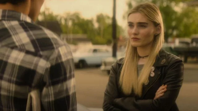 Blank NYC Faux Leather Moto Jacket worn by Mary Campbell (Meg Donnelly) as seen in The Winchesters (S01E01)