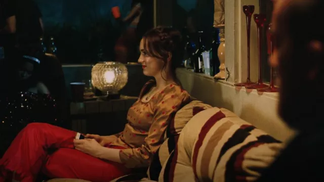 Batsheva Custom Made Square Neck Top In Tumeric worn by Lexi Howard (Maude  Apatow) as seen in Euphoria (S02E01)