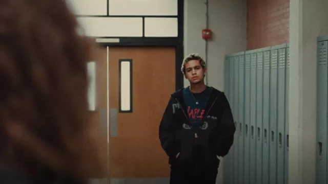 Telfar Camo Hoodie worn by Elliot (Dominic Fike) as seen in Euphoria (S02E02)